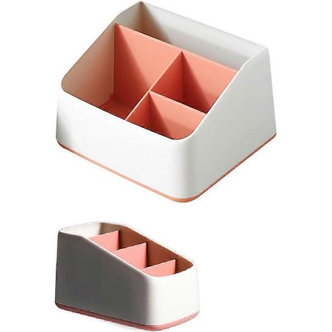 Boîte de rangement de bureau, organiseur de commode, organisateur de bureau multifonctionnel, fournitures de bureau rouges (1/5)