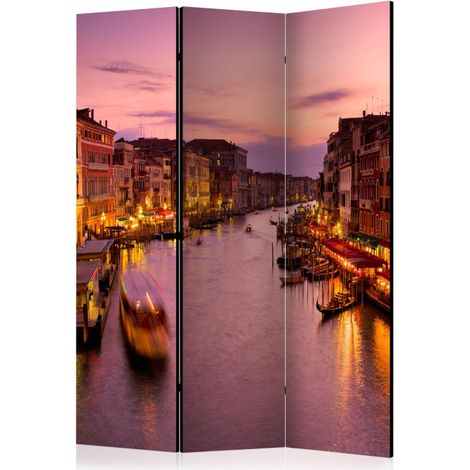 Paravent 3 Volets "City of Lovers, Venice By Night" 135x172cm (1/2)