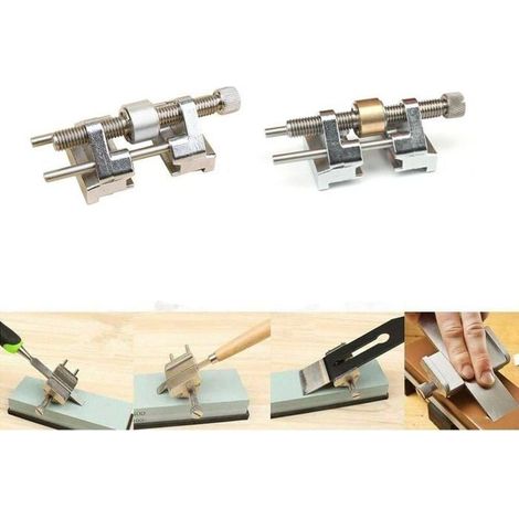 Aiguiseur d’angle pour burin à bois - MICH - Pince à angle fixe - Rouleau en laiton - Rouleau en acier inoxydable (1/4)