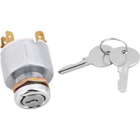 Contacteur d'allumage universel 12 V pour démarreur moteur, interrupteur de commande d'allumage à 3 positions (marche/arrêt) avec clé (1/3)