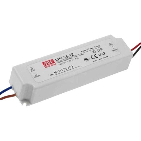Alimentation LED 12V 35W IP67 Entrée 230VAC