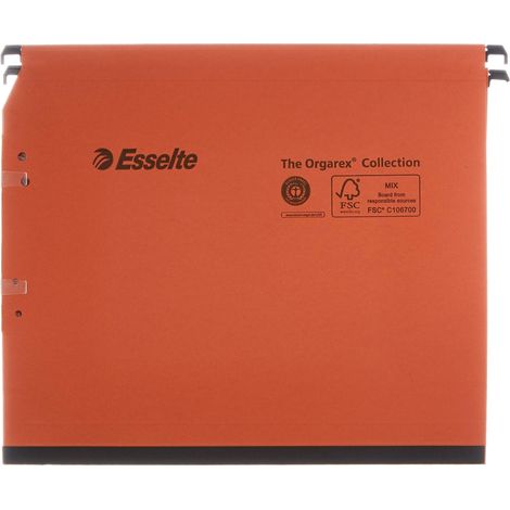 Esselte – Set di 25 cartelle sospese Kori – Kraft Arancione Armadio Fondo 15 mm arancione (1/3)