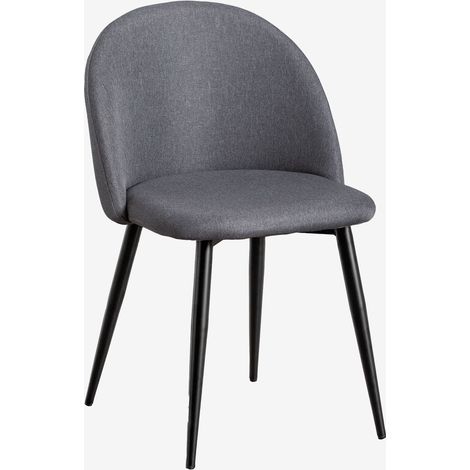 Pack de 4 sillas de comedor tapizada y en acero Kana SKLUM (1/5)