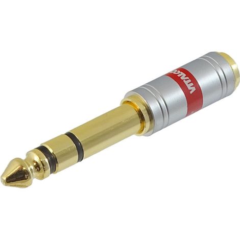 Adaptador de conector jack estéreo de 3,5 mm a conector jack estéreo de 6,3 mm vitalco (P1) (1/2)