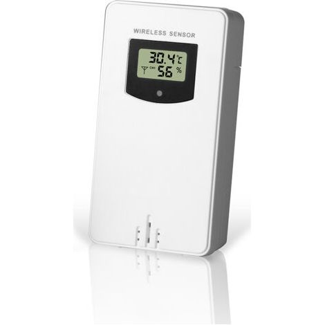 DEESSE SHOP-Capteur Intelligent Portée de Transmission de 60 M Capteur de Station Météo IPX4 Capteur de Température et d'humidité étanche Compatible avec E24271 pour Bureau Suspendu (WHITE) (1/5)