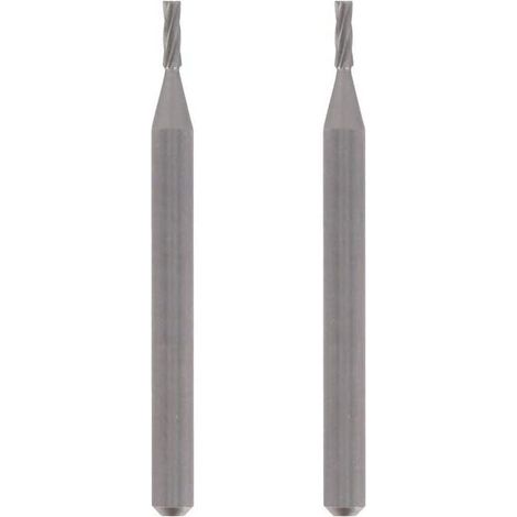 Fraises à Graver Acier - Lot de 2 - Tige Cylindrique 2mm - Sculpture et Gravure Précise - Bois Métal Plastique - Diamètre 2,0mm (1/4)