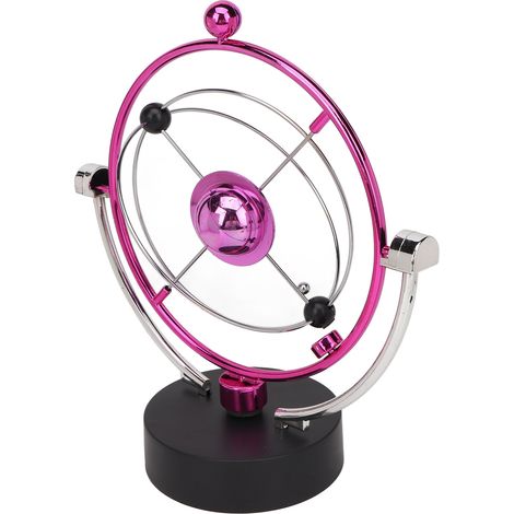 Elektronisches Tischspielzeug in Form eines rollenden Asteroiden mit Perpetuum Mobile zur Stressbewältigung, ideal als Dekoration für Zuhause (rosa). (1/5)