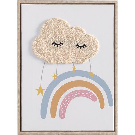 Cuadro decorativo 30x40 cm con textura textil Timoty Kids SKLUM             