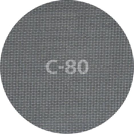 Wolfcraft Haft-Gitterleinen K 80 225 mm 5 Stück Schleifmittel für Deckenschleifer (1/4)