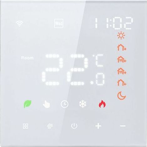Smart Tuya WiFi Thermostat Contrôle vocal 3A Digital LCD Affichage de l'écran tactile sous-sol Contrôleur de température de chauffage Mur intelligent pour l'eau compatible avec Amazon Home (1/5)