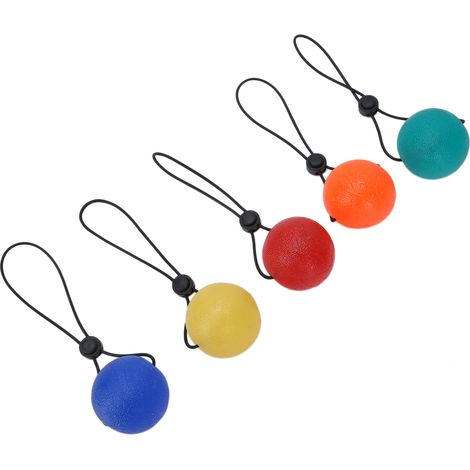 Lot de 5 balles de musculation pour mains, exerceur de grip en mousse souple, renforcement des doigts et poignets, entraînement de force à domicile (1/5)