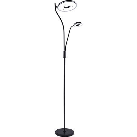 Lámpara de Pie GENOVA 28W+7W LED 3000-6500K negro (1/2)
