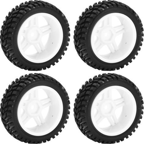 Pneus Rallye RC 75mm en Caoutchouc pour Wltoys 144001, 1/14 Véhicule Tout-terrain, Pièces de Rechange Blanches (1/5)