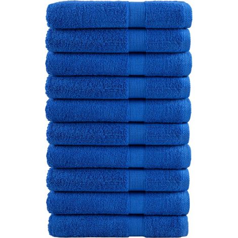 Premium Handtücher SOLUND 10 Stk. Blau 100x200 cm 600 g/m² (1/5)