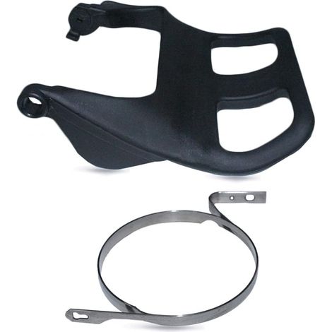 Kit de poignée de frein de chaîne, protège-main avant, bande de frein pour tronçonneuse Stihl MS440 044 1128 790 9150 1128 160 5400 (1/5)