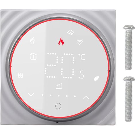 Smart Home Thermostat APP Voice Control Programmable High Accuracy Dry Contact Wall Hanging Furnace WiFi Thermostat for Boiler Heating AC 95V to 240V White