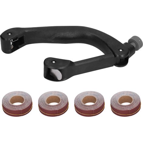 Ortviai Support à Papier Abrasif en Forme d’Arc en ABS pour Bois et Métaux – Lot de 4 Bandes (150, 240, 320, 400) (1/5)