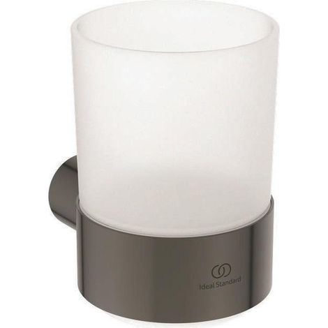 IS Zahnputzbecher Conca, rund, Magnetic Grey (1/2)