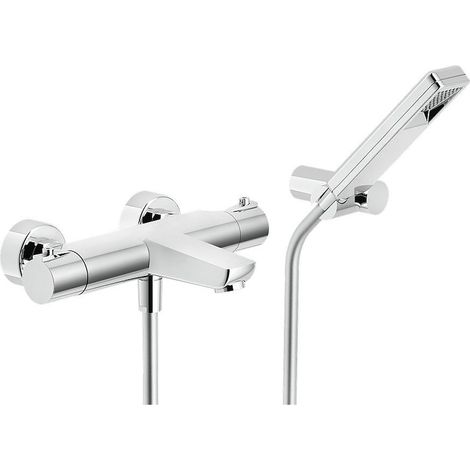 Termostatico esterno con set doccia per vasca. Nobili serie ACQUAVIVA VV103010CR Cromato - Ottone (1/2)