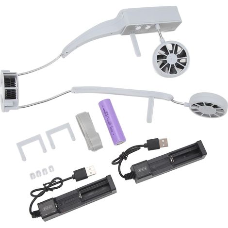 Casque ventilateur portable pour casque de sécurité à trous latéraux, refroidissement externe, usage professionnel, noir, taille unique. (1/5)