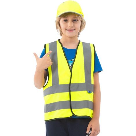 Gilet de sécurité enfant jaune haute visibilité 2-5 ans (1/5)