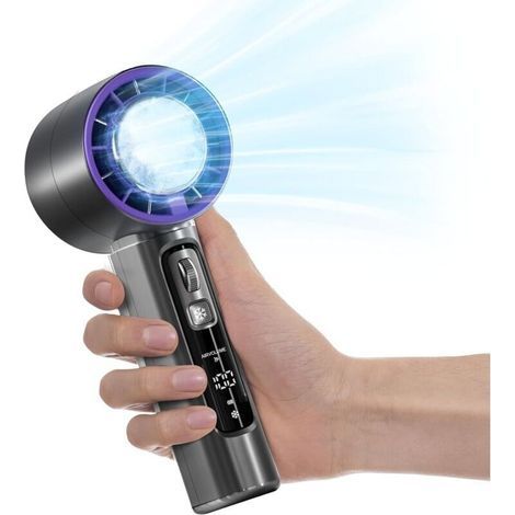 Tragbarer Ventilator mit einstellbarer Geschwindigkeit von 1 bis 100, integriertem 4000-mAh-Akku, LED-Anzeige, ideal für Reisen, Büro, Camping und Outdoor-Aktivitäten, perfektes Geschenk für Männer un (1/5)