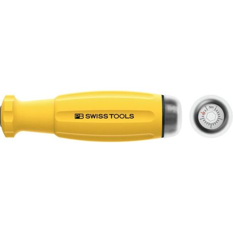 PB Swiss Tools Tournevis dynamométrique avec vernier, porte-lames de rechange, ESD, Couple maximal: 500 cN·m