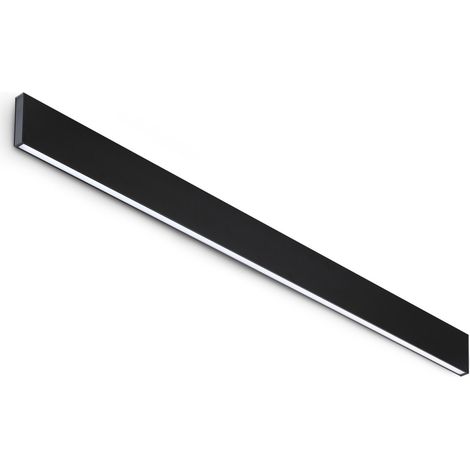 Ideal Lux Applique moderna Steel 1 luce LED integrato nero alluminio