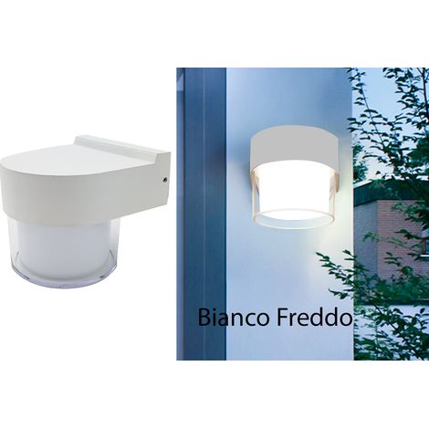 Applique lampada led moderna 7w rotondo esterno bianco luce fredda 6000k (1/5)