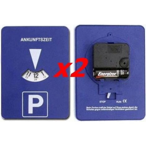 2 Disques de stationnement automatique avec Horloge / zone bleue - Parkscheibe (1/4)