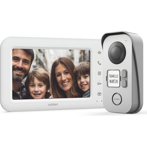 Videoportero con cable - compatible 2 familias con doble mando - Elia 2 Familias - Avidsen - 112303