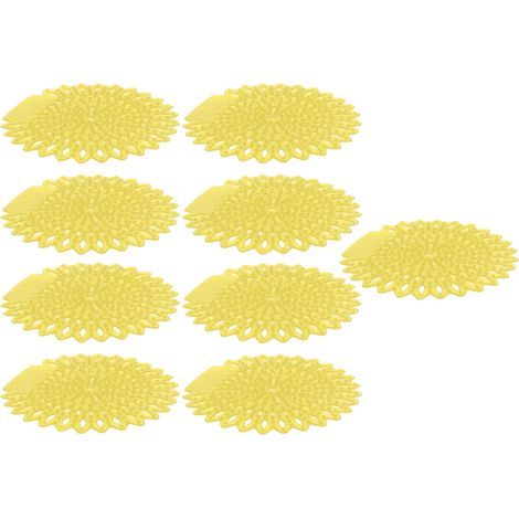 10 Tapis d'urinoir anti-éclaboussures longue durée, élimination des odeurs citron, pour toilettes et salle de bain (1/5)