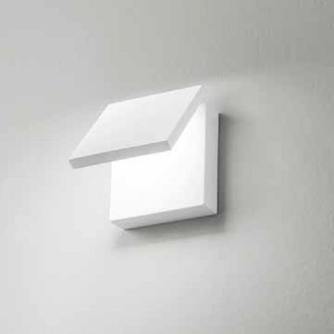 Applique Led 10W 700Lm 3000K En Métal Blanc, Diffuseur Orientable, Design Moderne Pour Intérieur, Dimensions 12X12X4.5/13 Cm Par La Marque Perenz