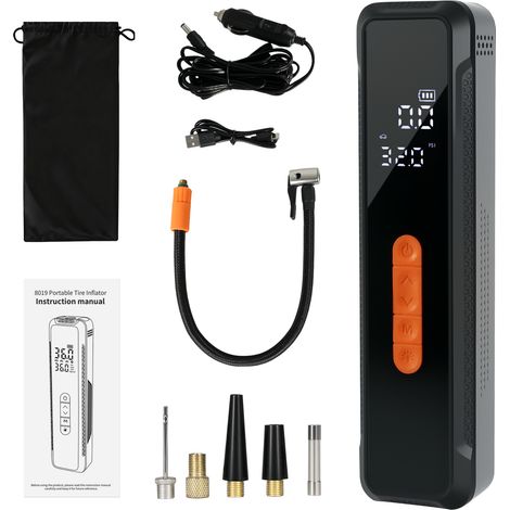 Traderight Car Tyre Inflator Portable Air Compressor Pump 150PSI Rechargeable (1/5)