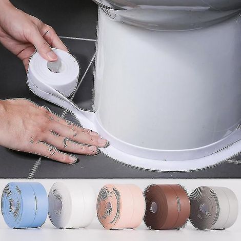 Wasserdichtes und schimmelresistentes Dichtungsband für Heimwerkerprojekte, ideal für Tapeten, Küchen und PVC-Böden – 2,2 cm x 320 cm – Grau