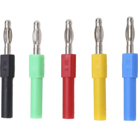 Connecteur fiche banane 5 pièces/ensemble J.20012. adaptateur 4mm mâle à 2mm femelle pour multimètre