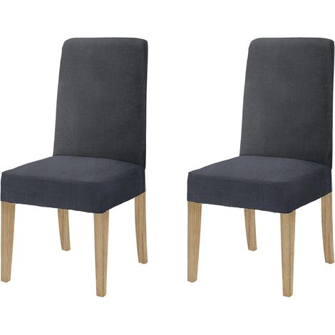 Coppia di coprisedia con schienale in tessuto elasticizzato antimacchia in 10 colori Vestisedia Nero - 2 Pezzi