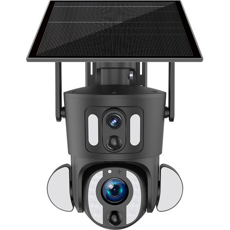 Caméra de Surveillance Solaire Basse Consommation Ubox TQ03U1X Double Objectif Fixe Zoom Optique 10X 4G  Étanchéité IP66 Utilisable Intérieur & Extérieur, Alimentation Solaire+Batterie Lithium Intégré (1/3)
