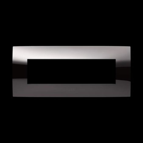 Placca 7 moduli metal black lucido abb chiara 2csk0717ch