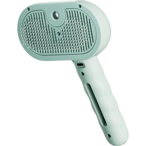 Brosse vapeur pour chats et chiens, brosse d'épilation avec réservoir d'eau, verte (1/5)