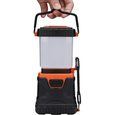 Lampe de camping à LED, puissante lampe de camping 1000lm, luminosité réglable, lampe de camping étanche, adaptée au camping, à la pêche, à la randonnée Noir Orange - (1/5)