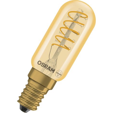 OSRAM Tube LED  Vintage 1906 T26 Spiral, 2,8 W, E14, doré, transparent, élément spiralé, montage mural, construction de meubles, éclairage supplémentaire, bandes lumineuses ouvertes