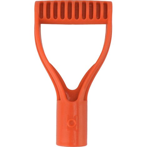 Poignée de pelle en plastique, diamètre intérieur de 32mm, poignée en D, poignée de remplacement pour pelle à neige, creuser, ratisser, Orange (1/5)