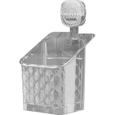 1 boîte de rangement à ventouse, fixation sans perçage, système de drainage intégré, salle de bain et cuisine, usage polyvalent (1/5)