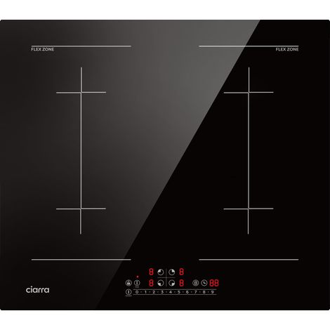 CIARRA 7200W Placa de inducción 4 fuegos Función Boost y 2 Zonas Flex 59cm CD4BFFBIH (1/5)