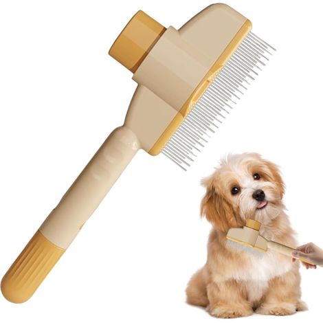 Brosse Pour Chat Peigne Autonettoyant Pour Chat Et Chien Brosse Pour Animaux De Compagnie Peigne Pour Chiens Brossette Autonettoyante Carde Anti Puces Pour Poils Courts Et Longs