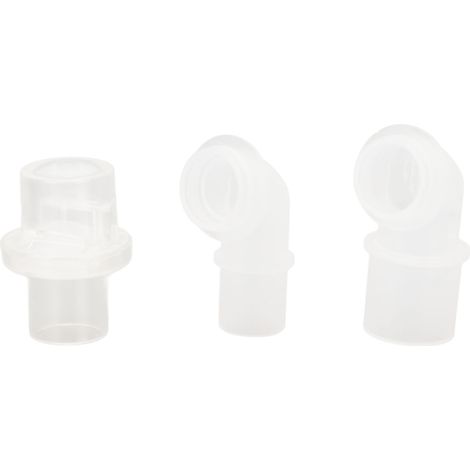Ensemble de connecteurs droits coudés de rechange pour dispositif de protection faciale de réanimation cardiopulmonaire (1/5)