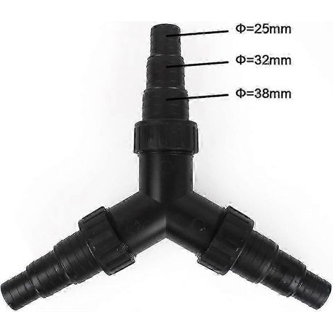 Répartiteur en Y pour pompe de bassin Cst-02 25/32/38 mm (1"/1 1/4"/1 1/2") (1/3)
