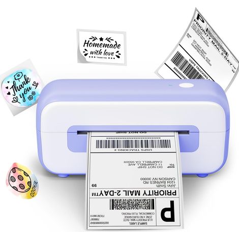 Imprimante Thermique Expédition, Imprimante Thermique sans Fil 4x6 pour Colis et Petites Entreprises à Domicile, Compatible avec iPhone, Android, Mac, Windows, Colissimo et UPS