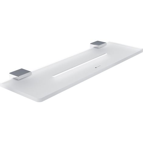 Nimco Kibo étagère de salle de bain avec trous, chrome, 40 cm Ki X440-26 (1/3)